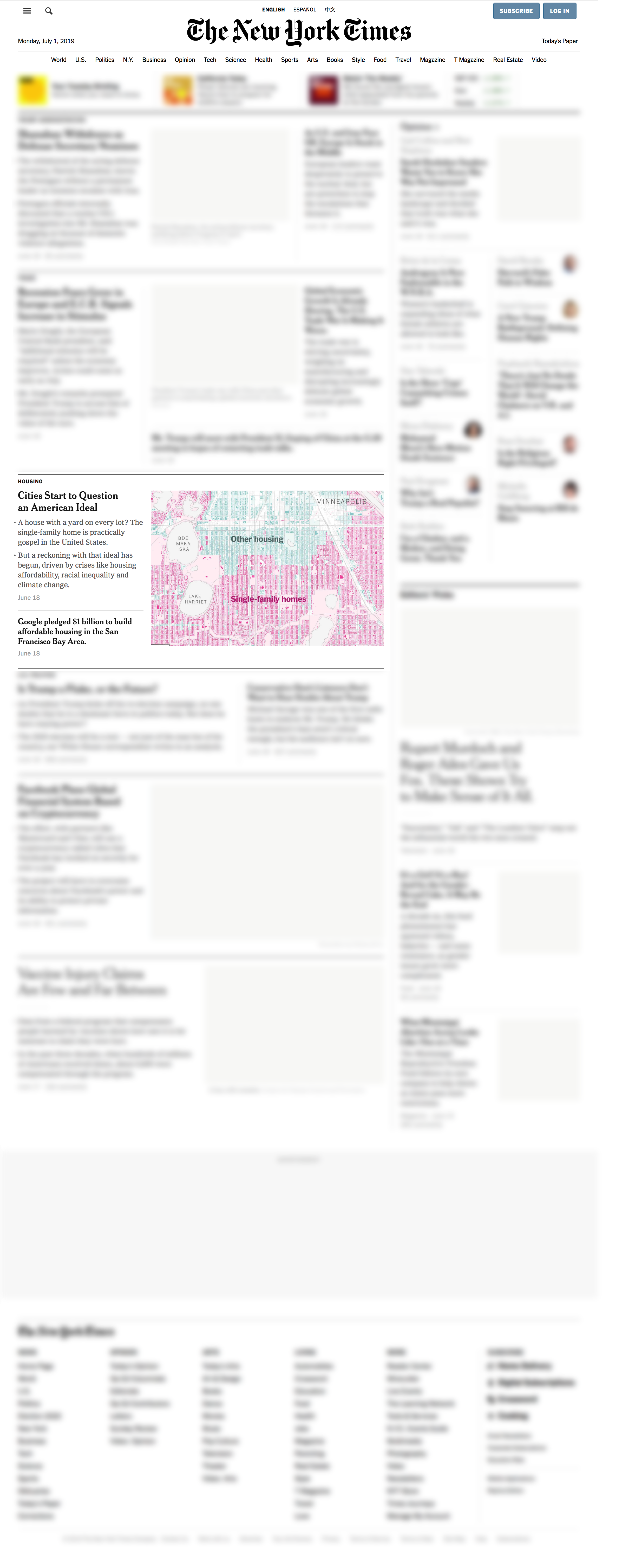 Urban Footprint in the NYTimes.com homepage